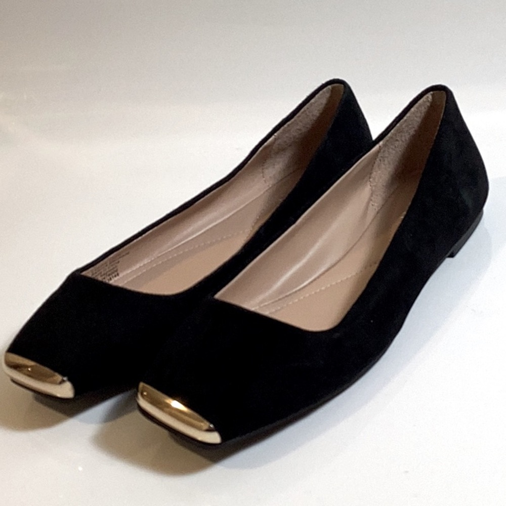 Alfani Step N’ Flex Women’s Neptoon Square Toe Flats Black suede Size 5.5M